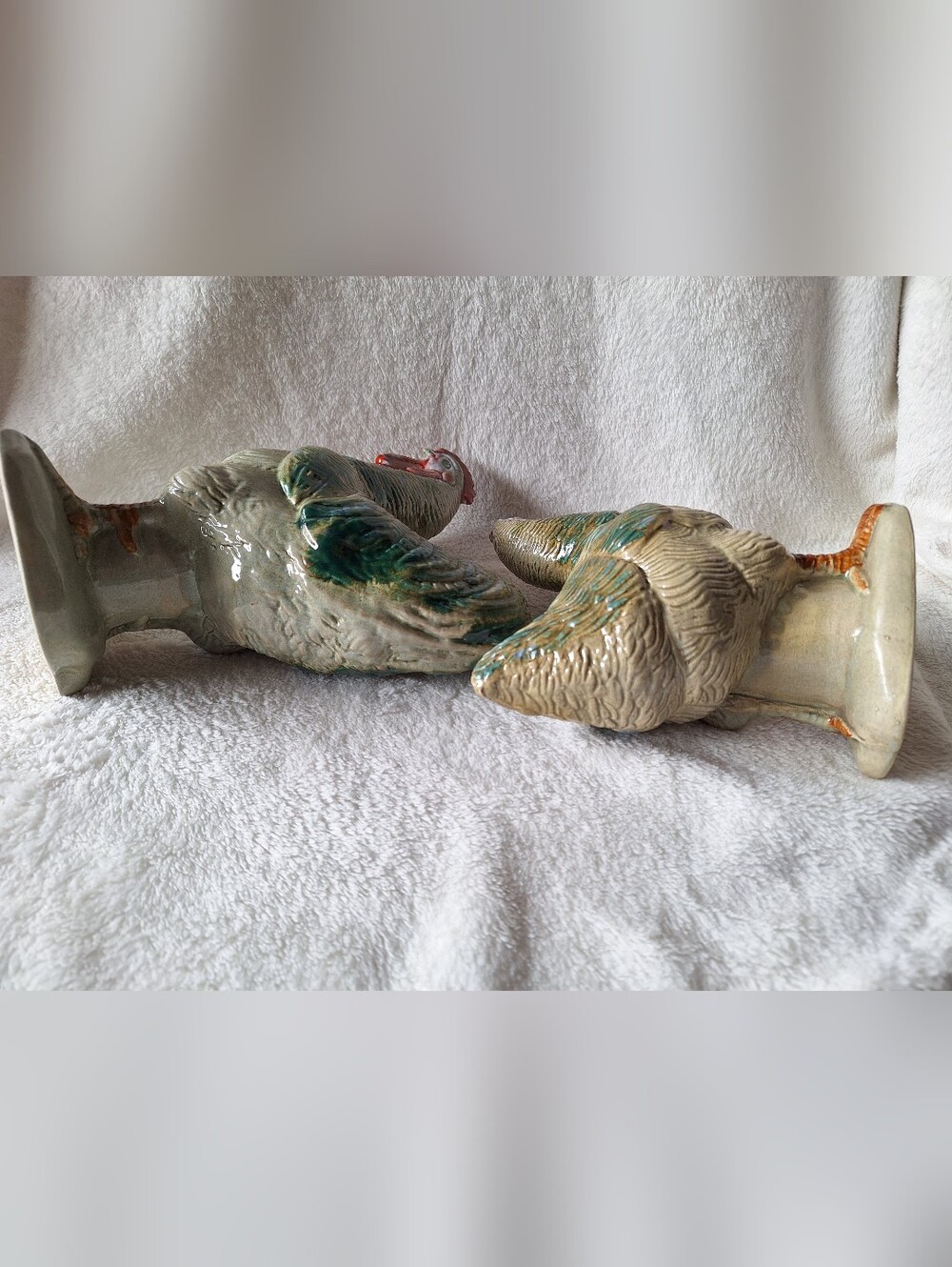 Vintage Madeline Originals California Ceramic Rooster Hen Figurine Pair USA - Picture 16 of 16
